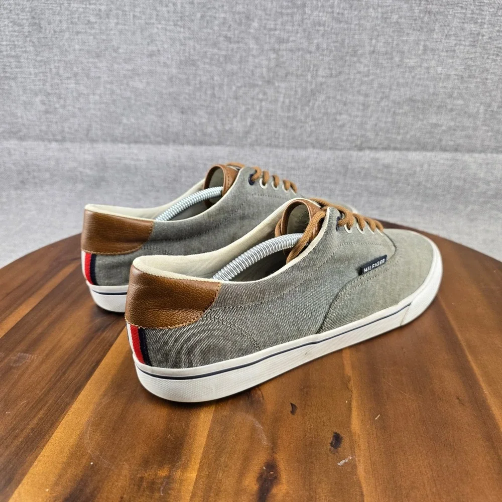 Tommy Hilfiger Men's Gray Canvas Low Top‎ Sneakers Casual Shoes